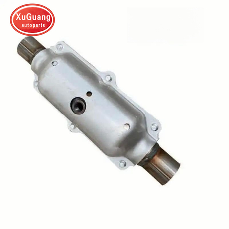 محول حفاز دائري عالمي من الفولاذ المقاوم للصدأ مع درع حراري مع أنبوب تمديد